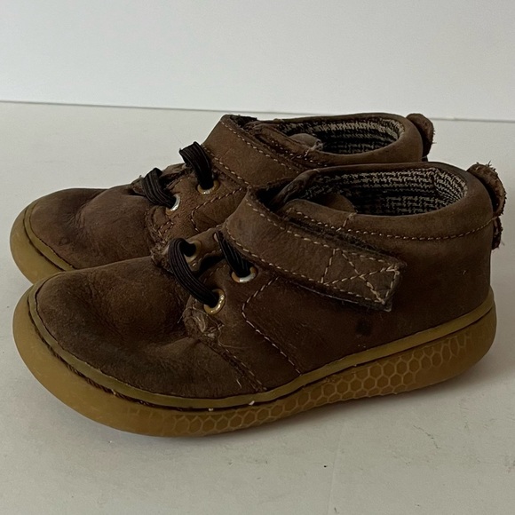 Livie & Luca Brown Leather Slip On Boy’s Dress Shoes Size 5 - Picture 8 of 8